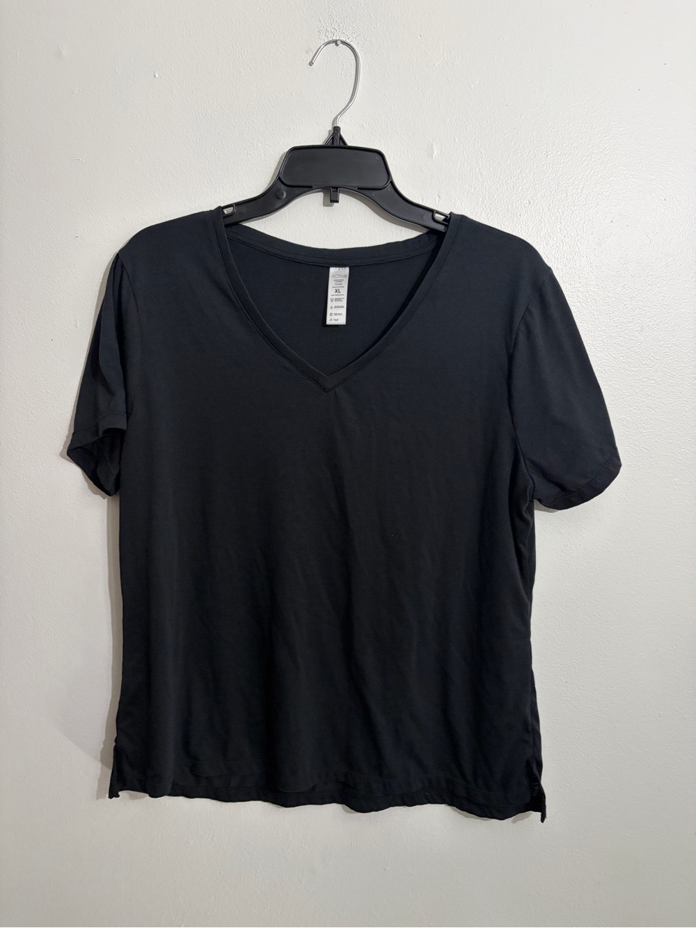 Classic V-Neck Women's Top — Black